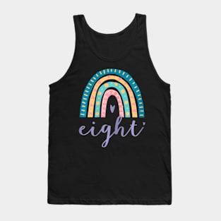 Eight Year Old Rainbow 8Th Birthday For Girls 8 Bday Tank Top